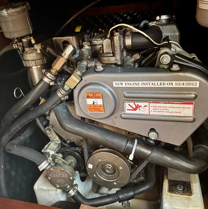 Slide: The Image of Engine of a 2006 Beneteau Oceanis Clipper 343 sailboat, installed on 10/4/2012. - 37