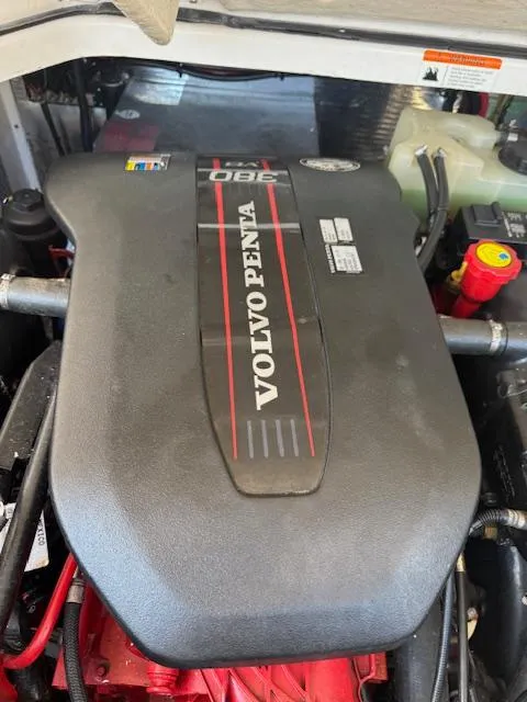 Slide: The Image of Volvo Penta engine in 2014 Regal 28 Express boat, close-up view. - 25