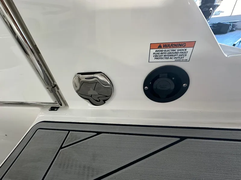 Slide: The Image of 2025 Monterey M45 boat interior with sleek seating and modern design. - 16