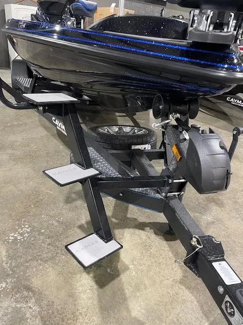 Slide: The Image of 2025 Caymas CX 20 boat on trailer, featuring sleek design and sturdy construction. - 6