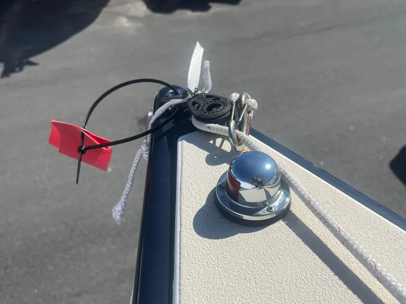 Slide: The Image of Close-up of a 2005 J Boats J/100 deck hardware with ropes and fittings. - 20