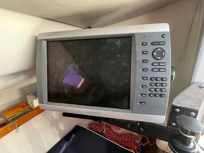 Slide: The Image of Garmin GPS device on a 2005 J Boats J/100 sailboat. - 31