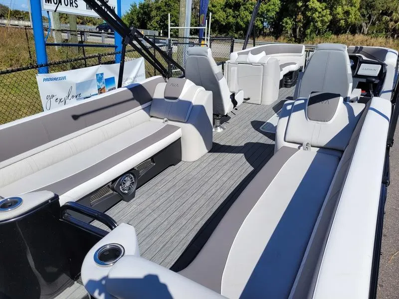 Slide: The Image of 2025 Avalon 2585 Catalina Quad Lounger with spacious seating and modern design. - 11