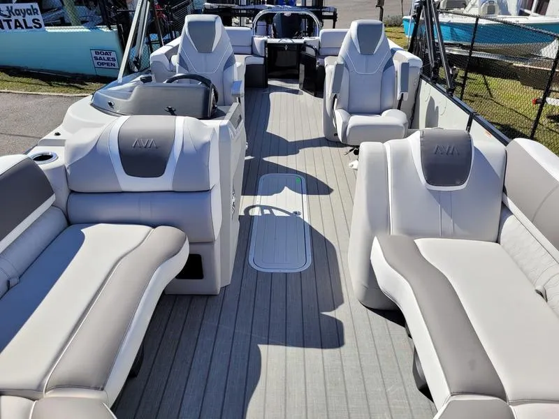 Slide: The Image of 2025 Avalon 2585 Catalina Quad Lounger with spacious seating and modern design. - 8