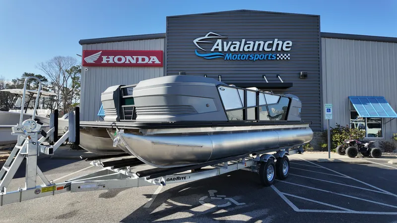 The Image of 2025 Sylvan A-22 LZ DH pontoon boat on trailer at Avalanche Motorsports. - 1