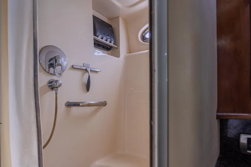 Slide: The Image of Shower area in 2005 Sea Ray 390 Motor Yacht with modern fixtures. - 26