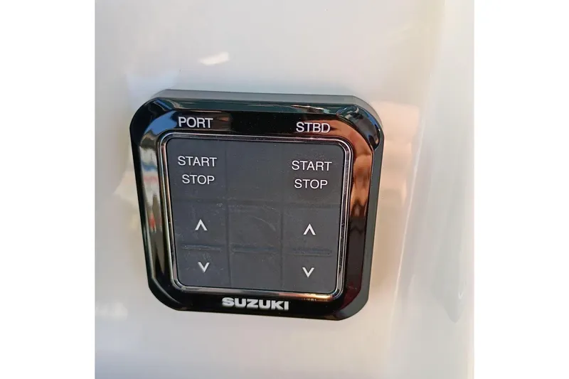 Slide: The Image of Suzuki control panel on 2026 Bulls Bay 255 Center Console boat. - 20
