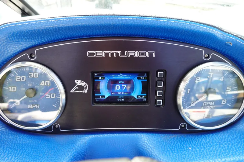Slide: The Image of Dashboard of 2013 Centurion Enzo SV230 Plus with speedometer and digital display. - 12