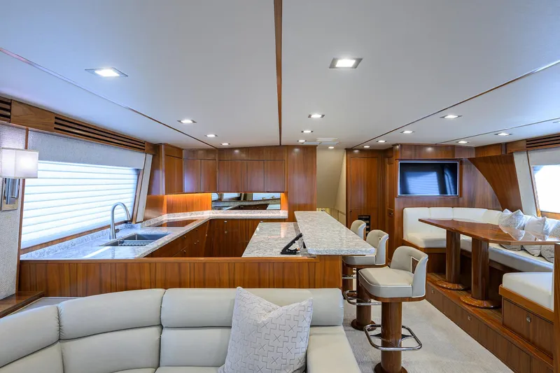Slide: The Image of Viking 80 LAMPLIGHTER -  Galley & Dinette - 9