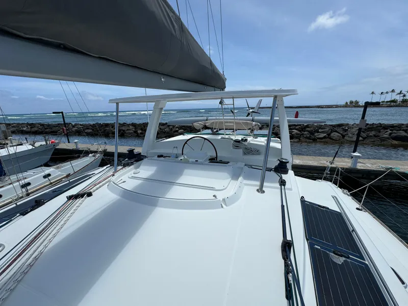 Slide: The Image of Hard Bimini Over Helm - 12