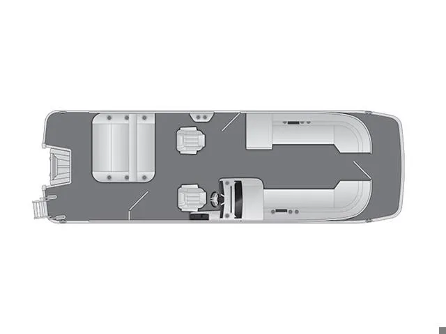 Slide: The Image of 2025 Bennington M Swingback 26 MSB boat layout, featuring spacious seating and helm. - 28