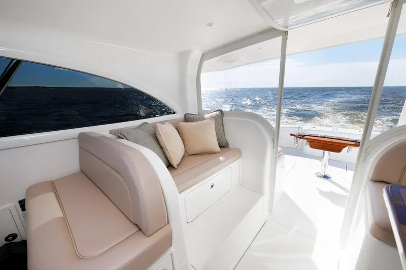 Slide: The Image of 2018 Viking FIVE FISH - Flybridge Aft Seating - 13
