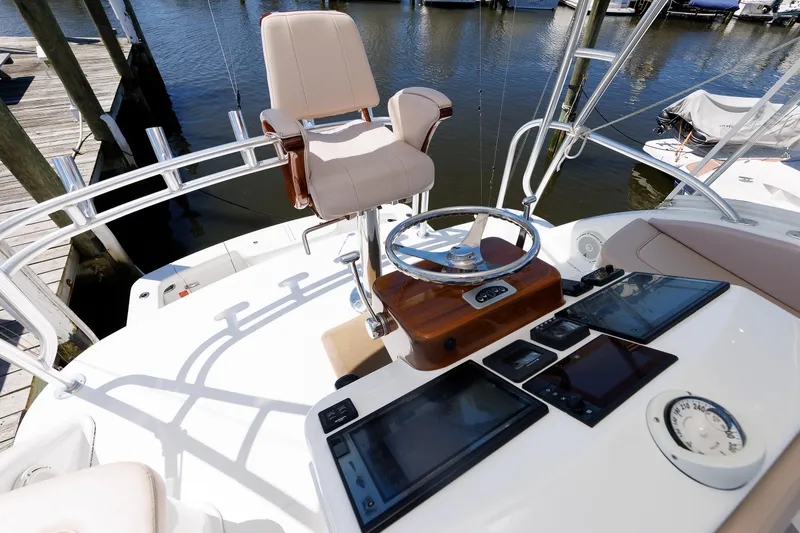 Slide: The Image of 2018 Viking FIVE FISH - Flybridge Helm Station - 16