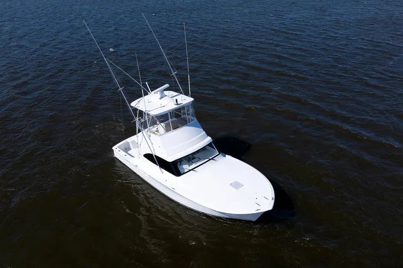 Slide: The Image of 2018 Viking FIVE FISH - Starboard Bow Aerial Profile - 37
