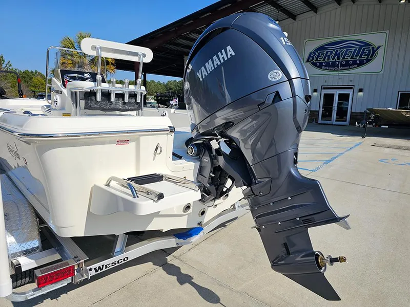 Slide: The Image of 2025 Bulls Bay 2200 XS boat with Yamaha outboard motor on a Wesco trailer. - 9