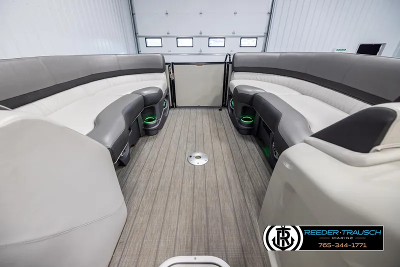 Slide: The Image of 2021 Avalon Catalina QL boat interior with spacious seating and modern design. - 18