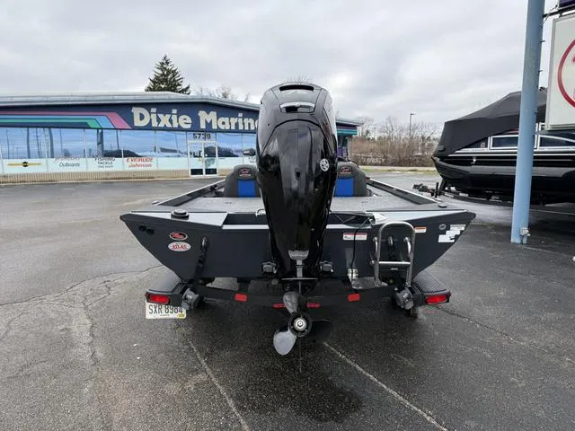 Slide: The Image of 2022 Ranger RT178 boat at Dixie Marine dealership, rear view with motor. - 5