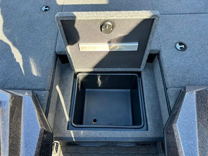 Slide: The Image of Storage compartment of 2025 Ranger ALPHA 208 boat, featuring a spacious interior. - 23