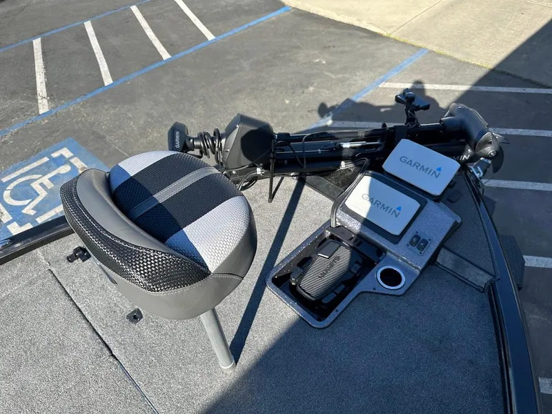 Slide: The Image of Fishing boat deck with Garmin electronics, Ranger ALPHA 208, 2025 model. - 25