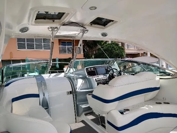 Slide: The Image of Interior of 2017 Formula 37 PC yacht with modern helm and seating. - 22