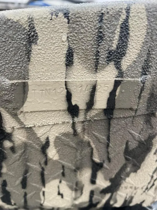 Slide: The Image of Close-up of 2025 Havoc Boats 1656 VJST hull identification number. - 13