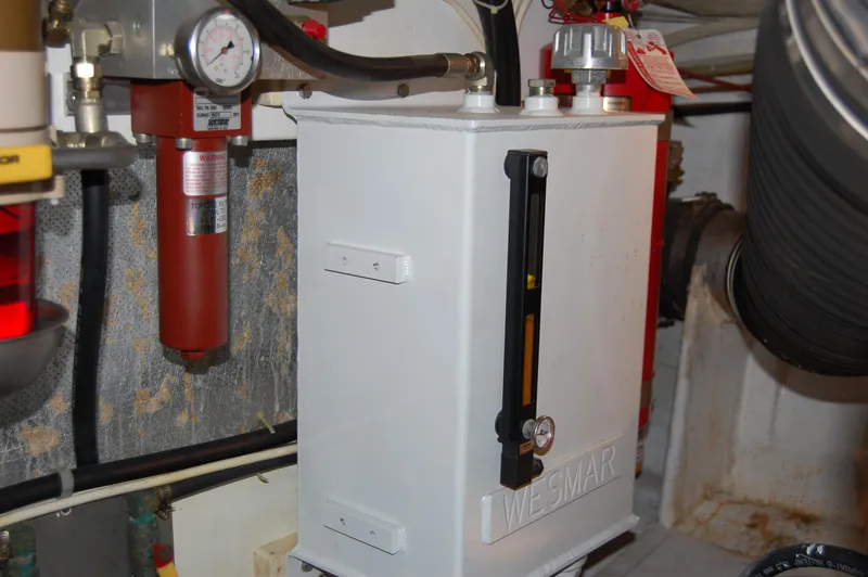 Slide: The Image of Engine room of 2002 Eagle Pilothouse with Wesmar equipment and gauges. - 16