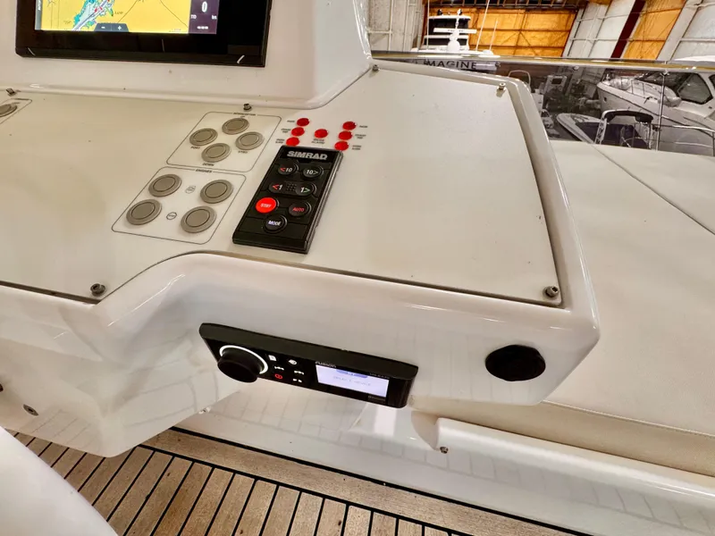 Slide: The Image of Control panel of 2022 Ferretti Yachts 550 with navigation and communication systems. - 71