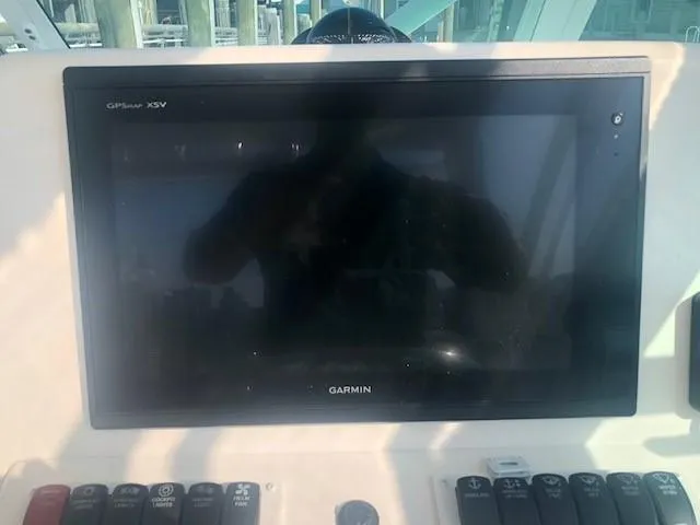 Slide: The Image of Garmin GPS display on 2017 Albemarle 27 Express boat dashboard. - 16