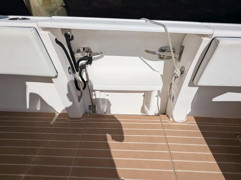 Slide: The Image of Intrepid 327 Center Console 2019, upgraded motors, deck view, 2017 model. - 18
