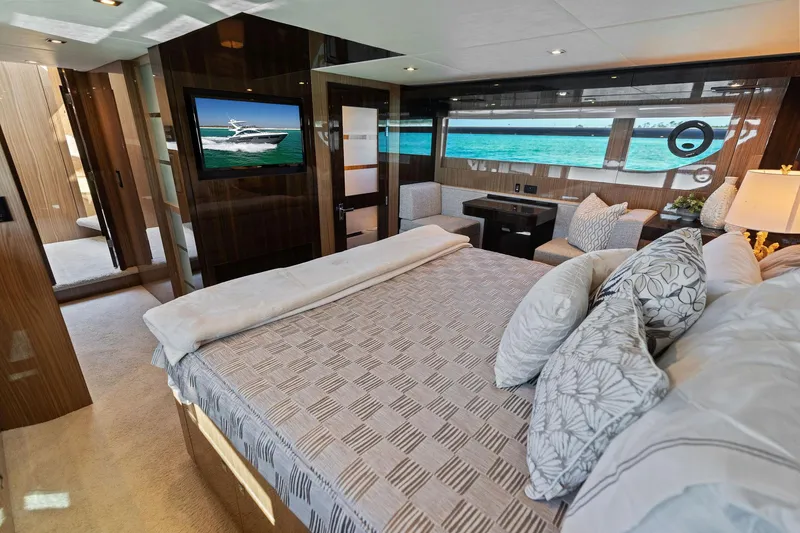 Slide: The Image of 2023 Cruisers Yachts 60 Cantius Fly- Master Stateroom - 18