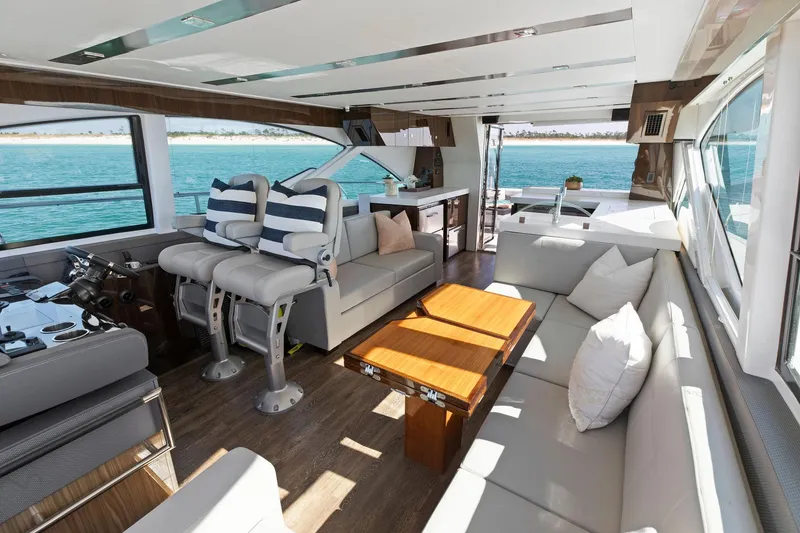 Slide: The Image of 2023 Cruisers Yachts 60 Cantius Fly- Salon - 4