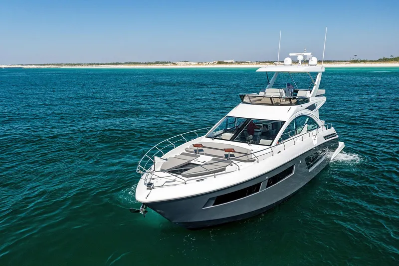 Slide: The Image of 2023 Cruisers Yachts 60 Cantius Fly- Port Bow - 58