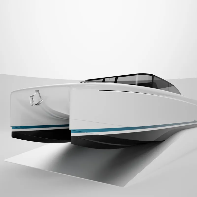 Slide: The Image of 2025 Canados Heritage 36 yacht in scenic coastal waters with rocky cliffs. - 9