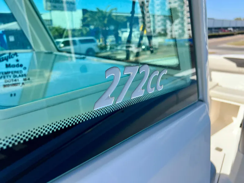 Slide: The Image of 2023 Sailfish 272 CC boat window with model number displayed. - 14