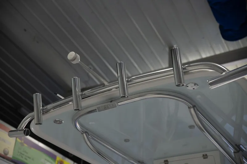 Slide: The Image of 2025 Contender 26 Bay boat with stainless steel rod holders. - 15