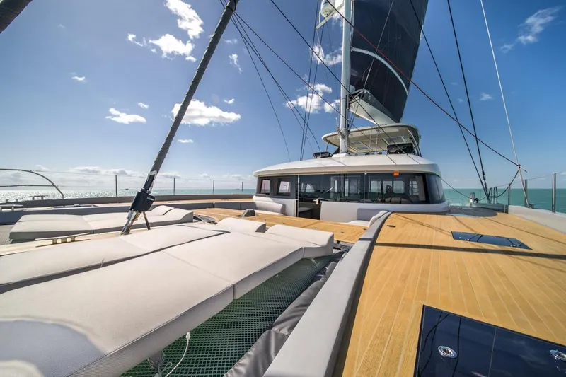 Slide: The Image of Luxurious 2020 Lagoon SEVENTY 7 yacht with spacious deck and modern design. - 31