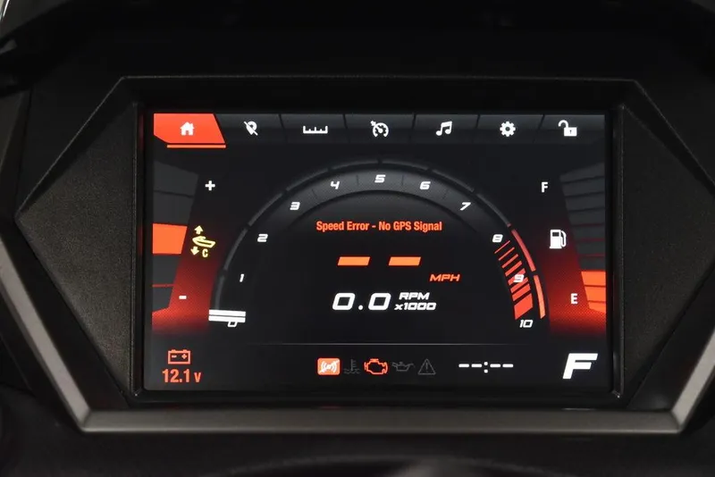Slide: The Image of 2023 Yamaha WaveRunner FX SVHO dashboard displaying speed error and no GPS signal. - 22
