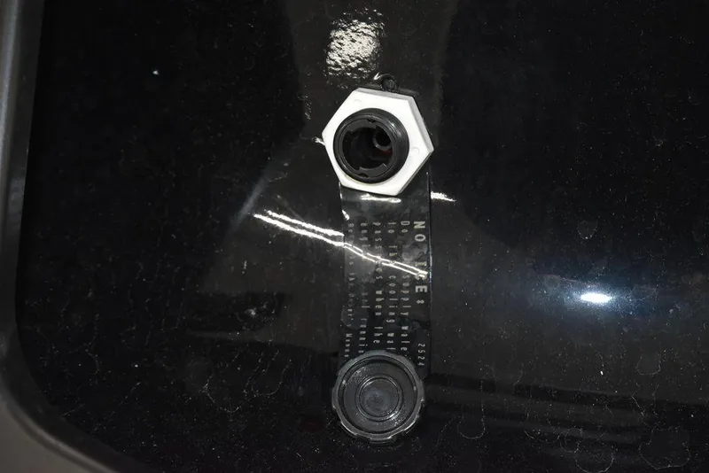 Slide: The Image of 2023 Yamaha WaveRunner FX SVHO® fuel cap and label detail. - 37