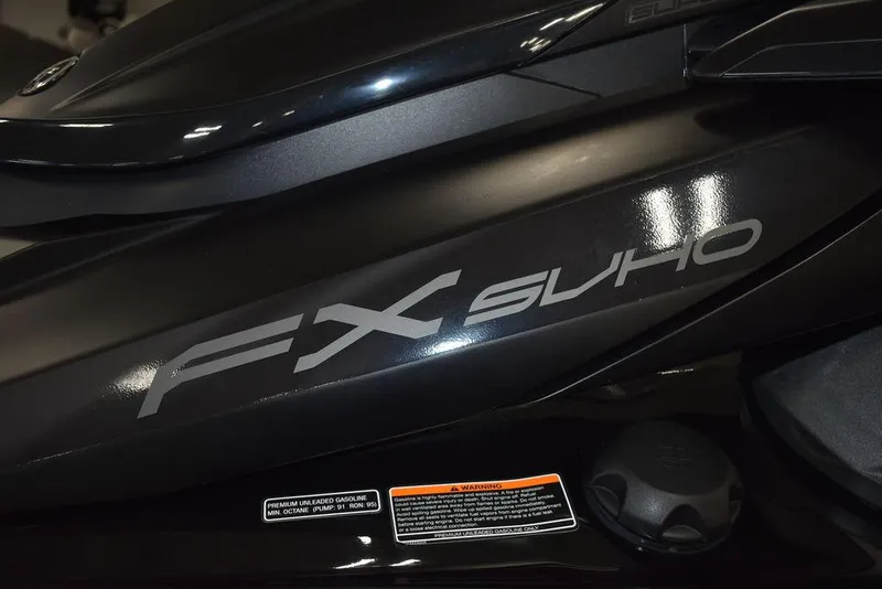 Slide: The Image of 2023 Yamaha WaveRunner FX SVHO with Audio System, sleek black design. - 6