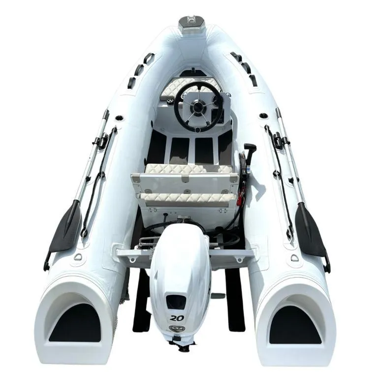Slide: The Image of 2024 EastMarine Godiac 320 Ultra-light inflatable boat with motor and steering wheel. - 3