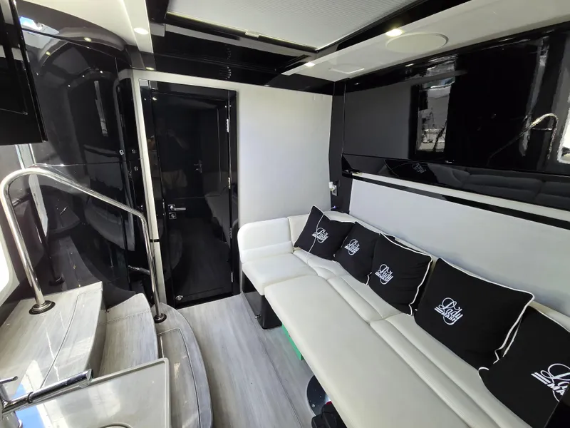 Slide: The Image of Luxurious interior of 2021 HCB 65 Estrella yacht with sleek design and comfortable seating. - 44
