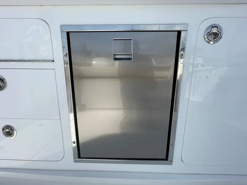 Slide: The Image of Stainless steel compartment on 2022 Bertram 39 CC boat. - 30