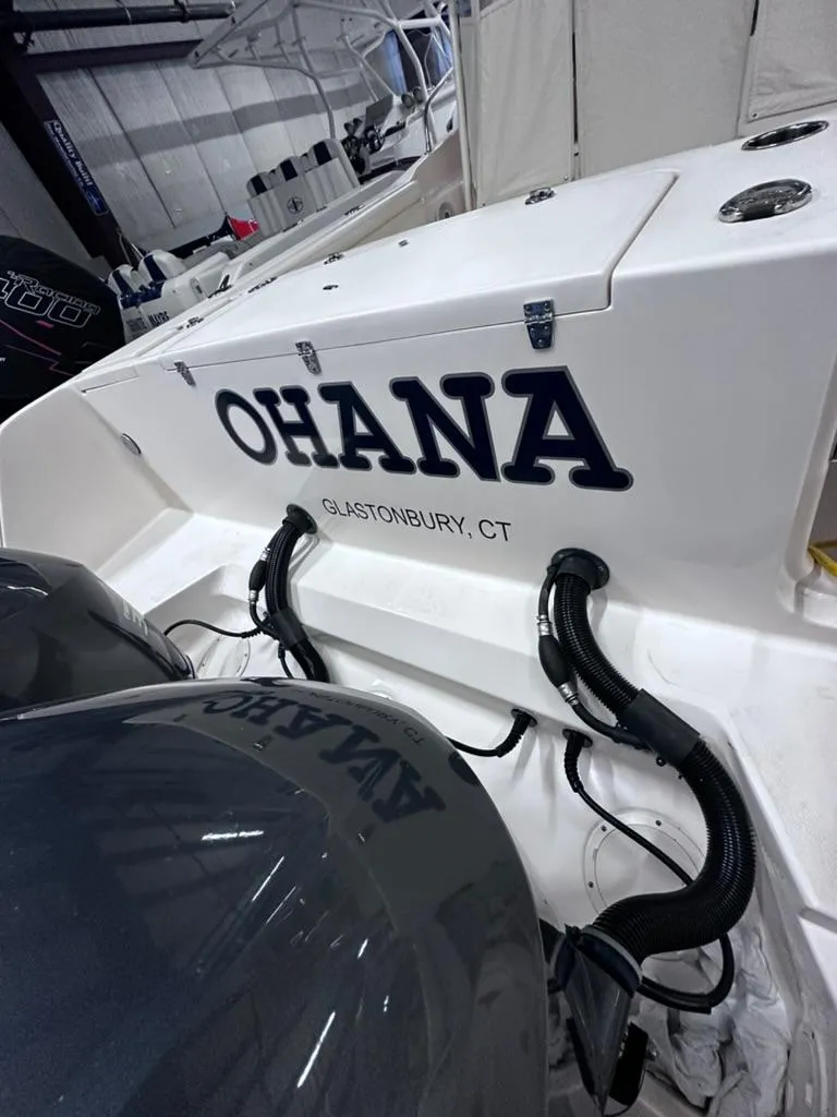Slide: The Image of 2018 Grady-White Marlin 300 boat with "Ohana" name, Glastonbury, CT. - 4