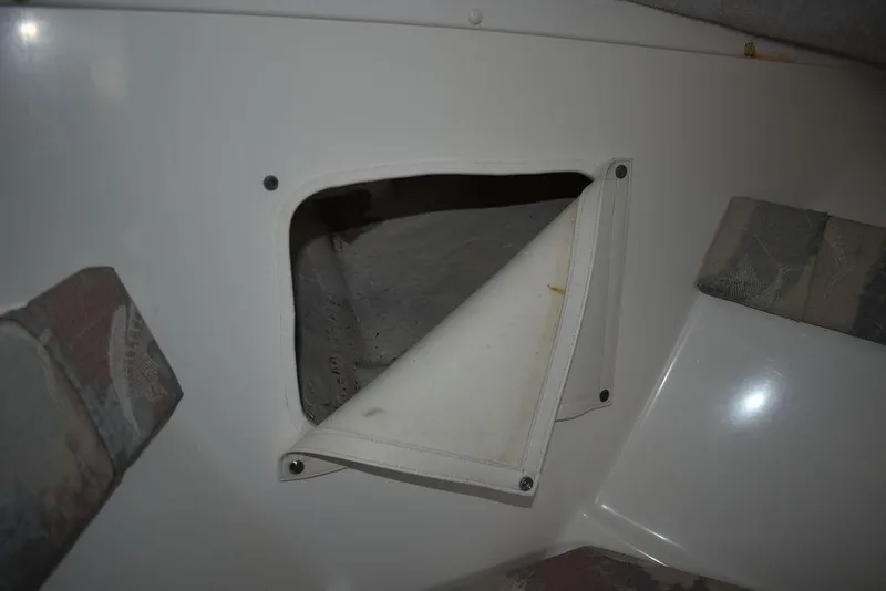 Slide: The Image of Interior view of 2001 Aquasport 215 Explorer Walk-around boat compartment. - 45