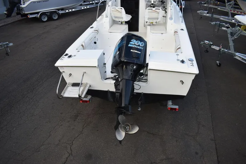 Slide: The Image of 2001 Aquasport 215 Explorer Walk-around boat with Suzuki 200 HP outboard motor. - 8