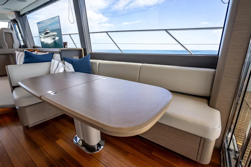 Slide: The Image of Luxurious interior of 2023 Princess F65 yacht with elegant seating and ocean view. - 33