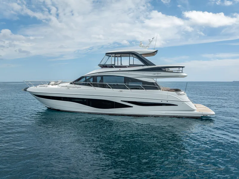 Slide: The Image of 2023 Princess F65 yacht on open sea under blue sky. - 5
