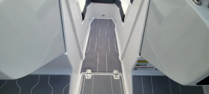 Slide: The Image of 2021 Regal LS2 boat interior with sleek, modern flooring design. - 36