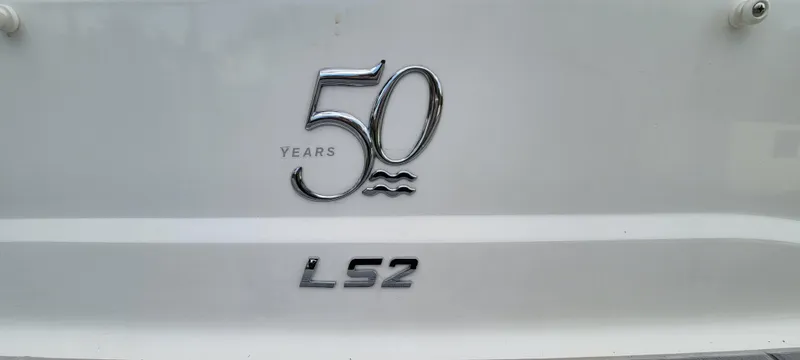 Slide: The Image of 2021 Regal LS2 50th Anniversary Edition emblem on white surface. - 40
