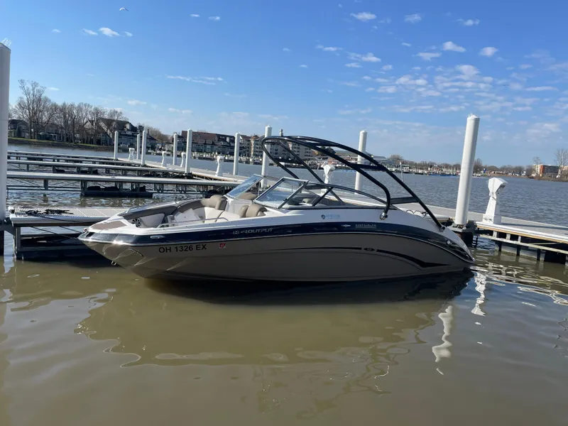 The Image of 2020 Yamaha Boats 242 Limited S docked on a sunny day. - 1